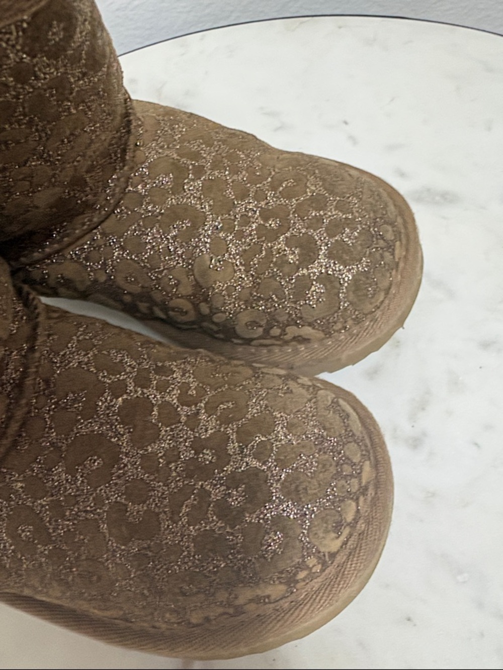 UGG Chestnut Glitter Leopard Short Boot - Picture 4 of 10